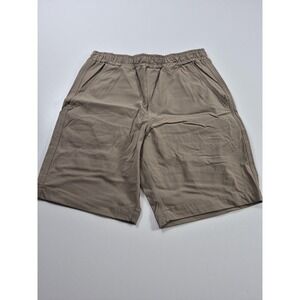 Pistol Lake Shorts Mens Medium Beige Lined Elastic Waist 8 Inseam Athletic